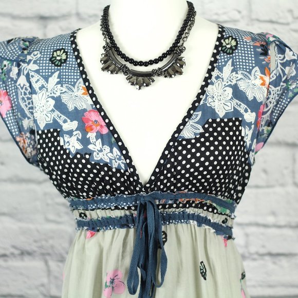 🔥 Twenty One Edgy Floral Rocker Chic Short Dress - Picture 2 of 10